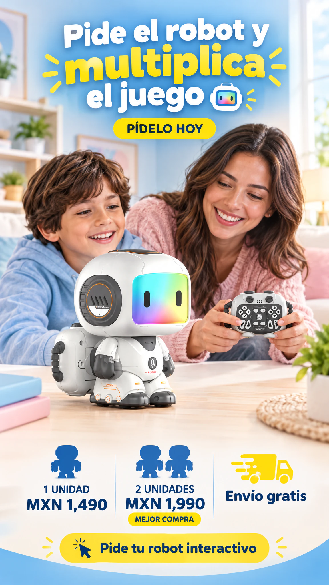 Robot RC con mochila, grabación de voz y luz nocturna — Camina, baila y convierte cada mensaje en una nueva forma de jugar. · Oferta
