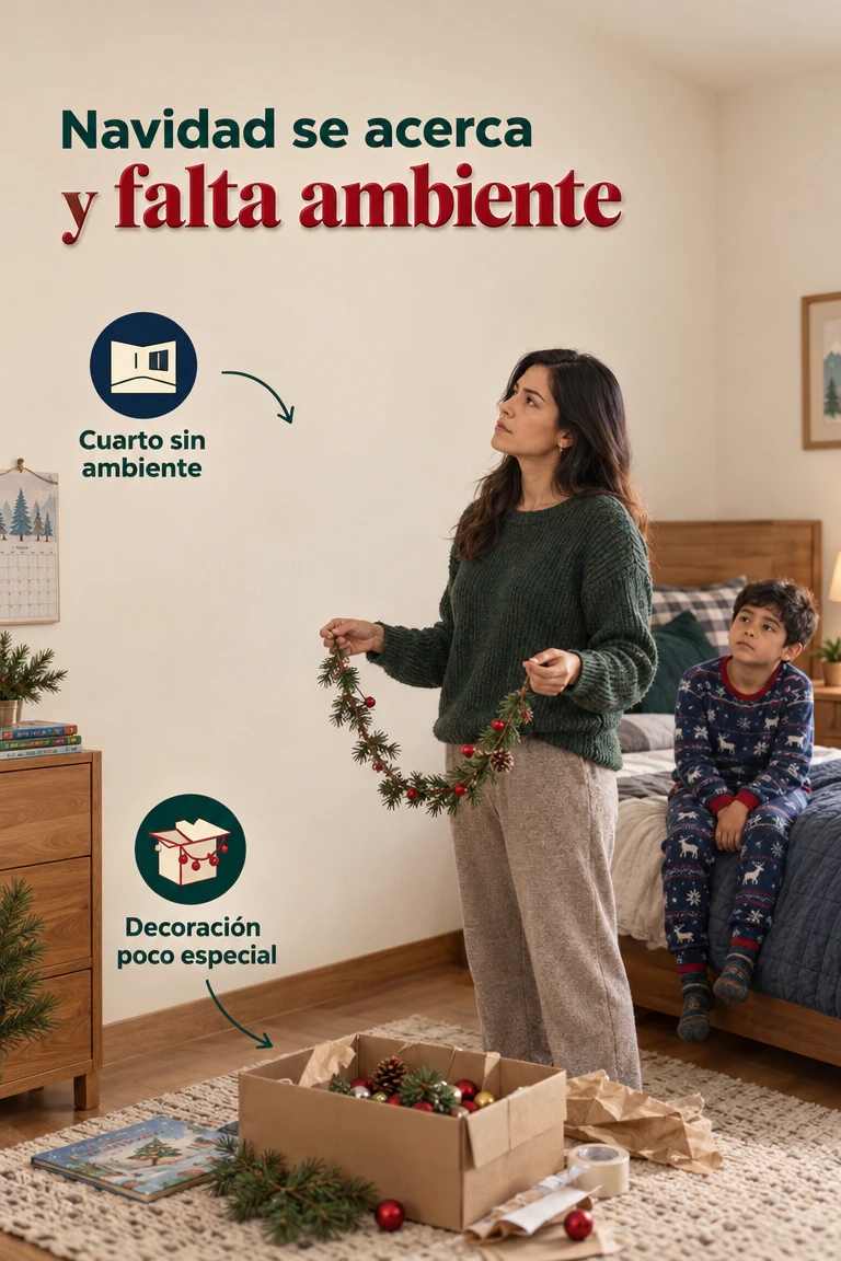 Proyector LED navideño de copos de nieve — Transforma su habitación en un rincón navideño lleno de luz · Contexto del problema