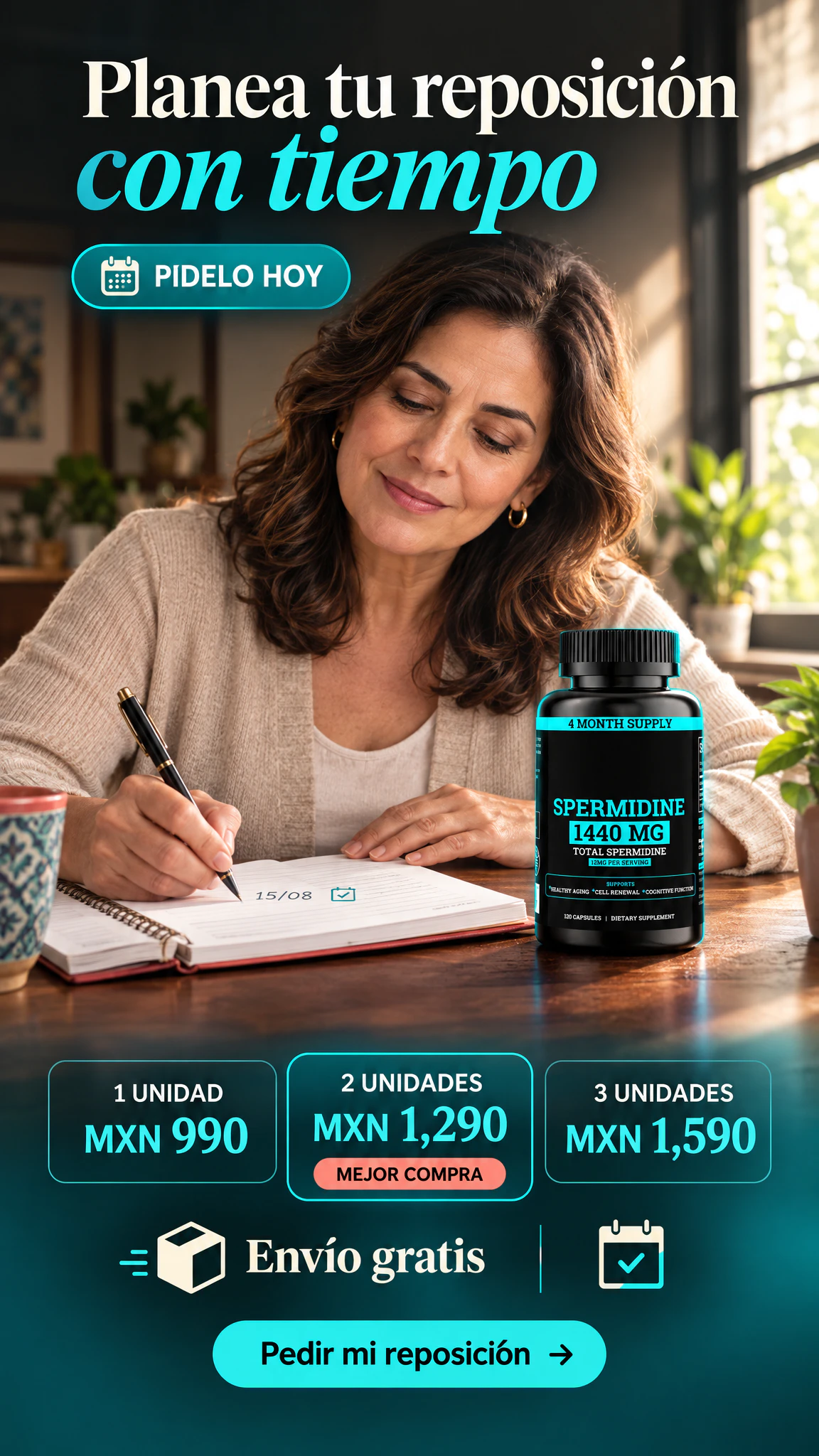 Cápsulas de espermidina para organizar una rutina de suplementación ya evaluada · Oferta