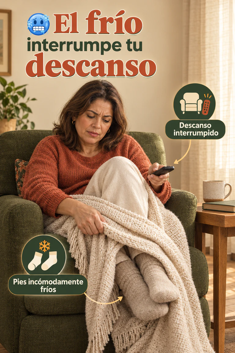 Parche Herbal Autocalentable para Pies — Da calidez a tus descansos cuando el ambiente refresca · Contexto del problema
