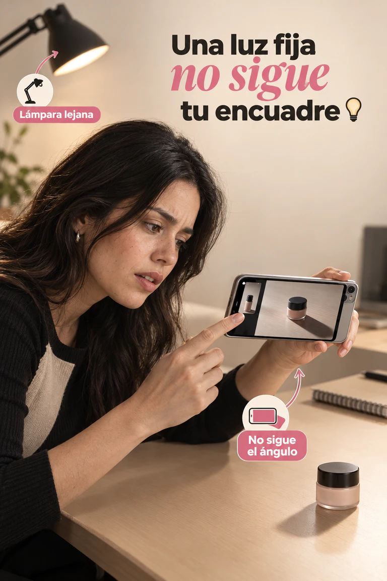 Luz LED Magnética TELESIN 3 en 1 — Iluminación, espejo y soporte para crear con tu celular · Demostración y uso