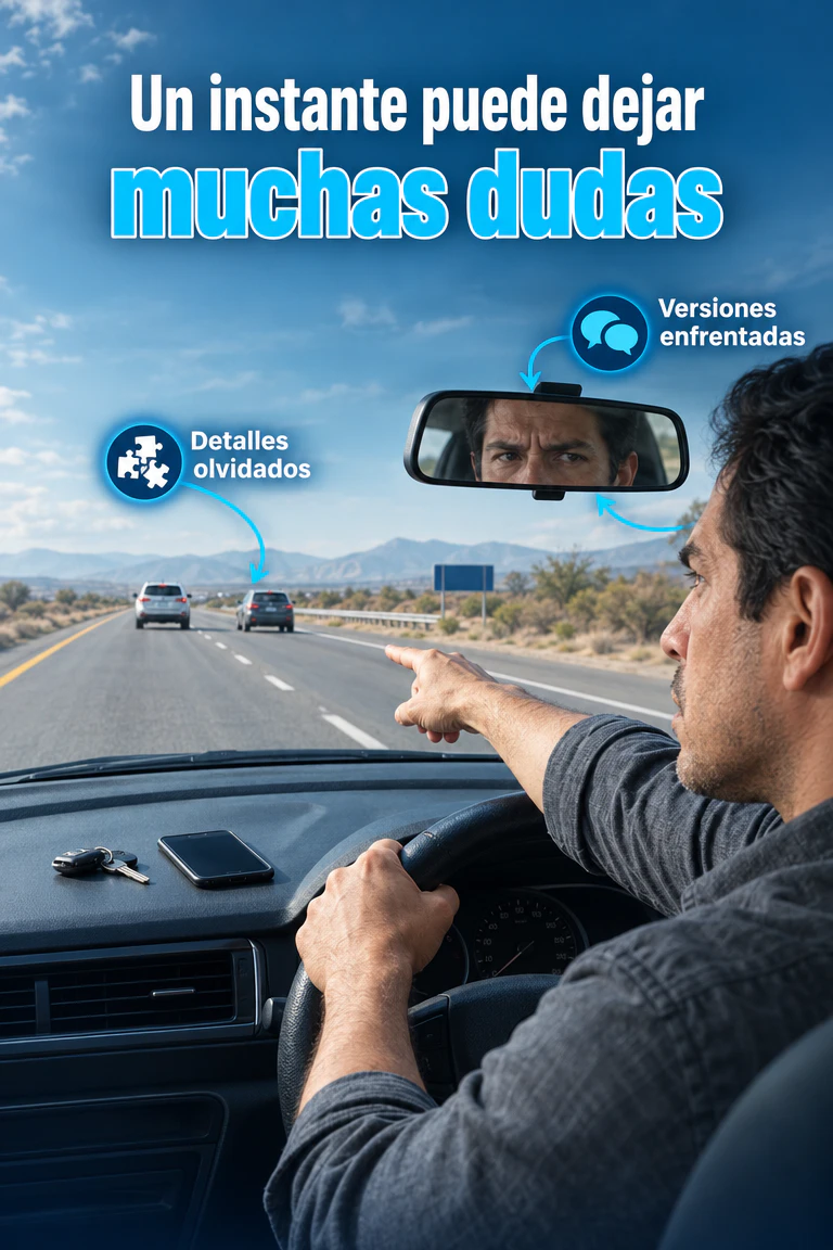 Dash Cam Full HD 1080P con pantalla — Registra tus recorridos y revisa cada momento del camino · Contexto del problema