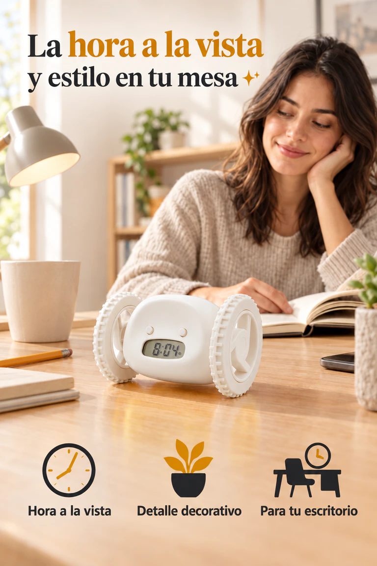 Reloj Analógico de Cuarzo de 4 Pulgadas — Elegancia y Estilo para tu Espacio · Beneficios