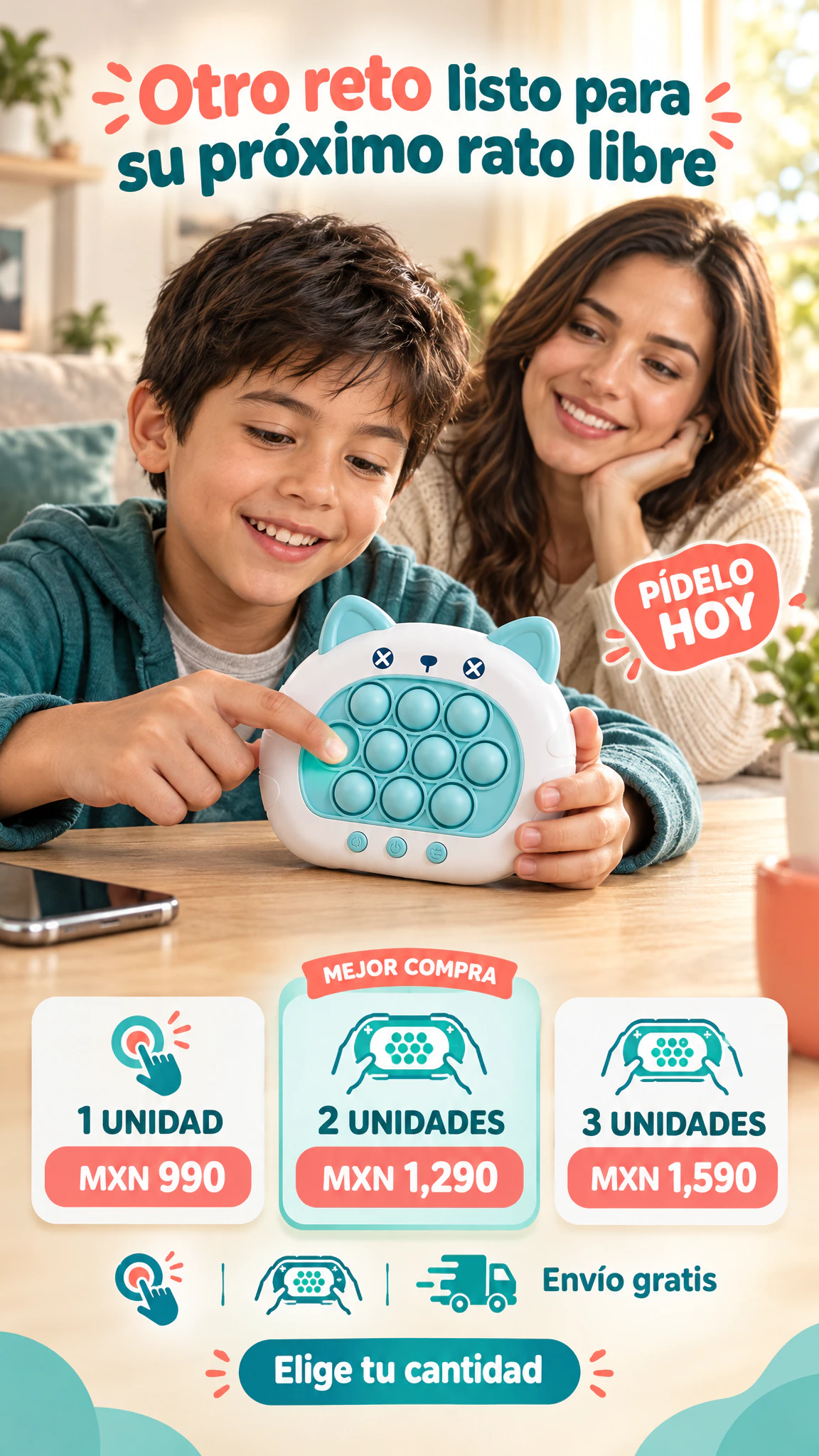 Consola portátil de reacción con botones emergentes — Ten otro reto listo para sus ratos libres · Oferta