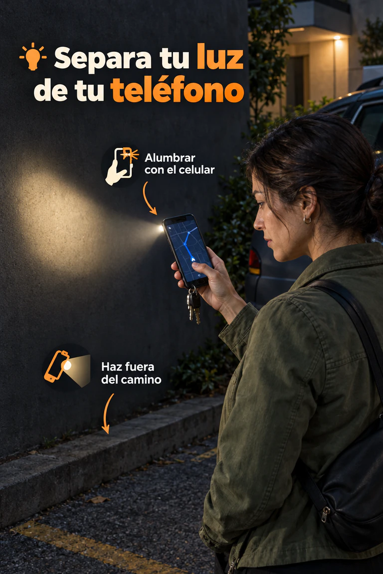 Linterna táctica negra con agarre de tres dedos — Lleva una luz lista para el camino de regreso · Demostración y uso