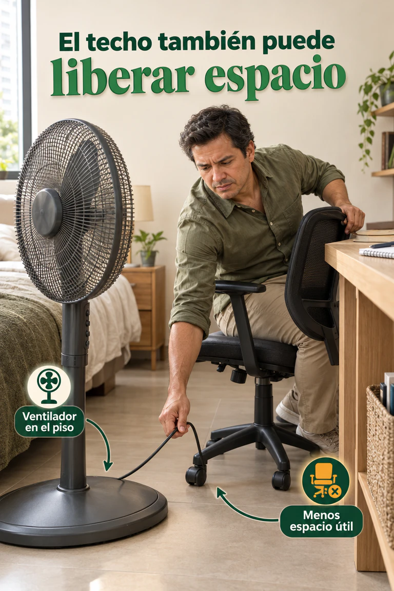 Ventilador-lámpara de techo con control remoto — Ilumina y mueve el aire sin ocupar tu piso · Demostración y uso