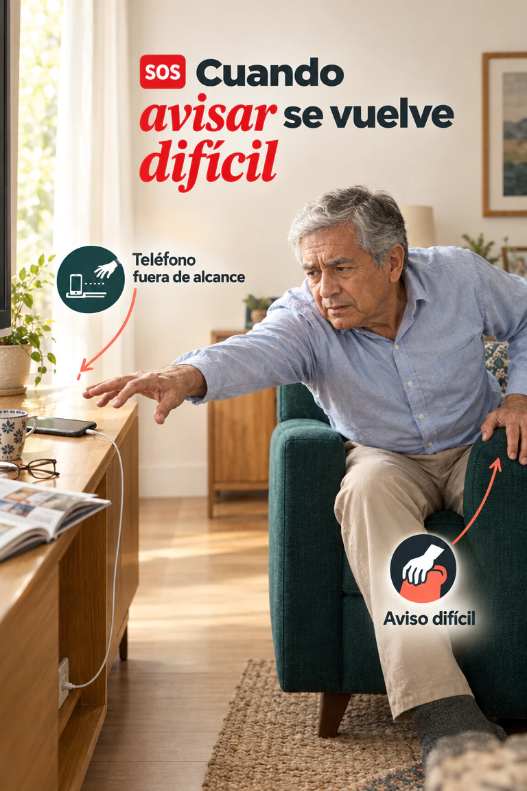 Botón SOS Wi‑Fi de muñeca — Permite pedir ayuda aunque el celular no esté a mano · Contexto del problema