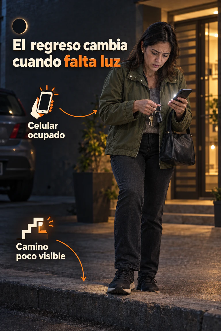 Linterna táctica negra con agarre de tres dedos — Lleva una luz lista para el camino de regreso · Contexto del problema