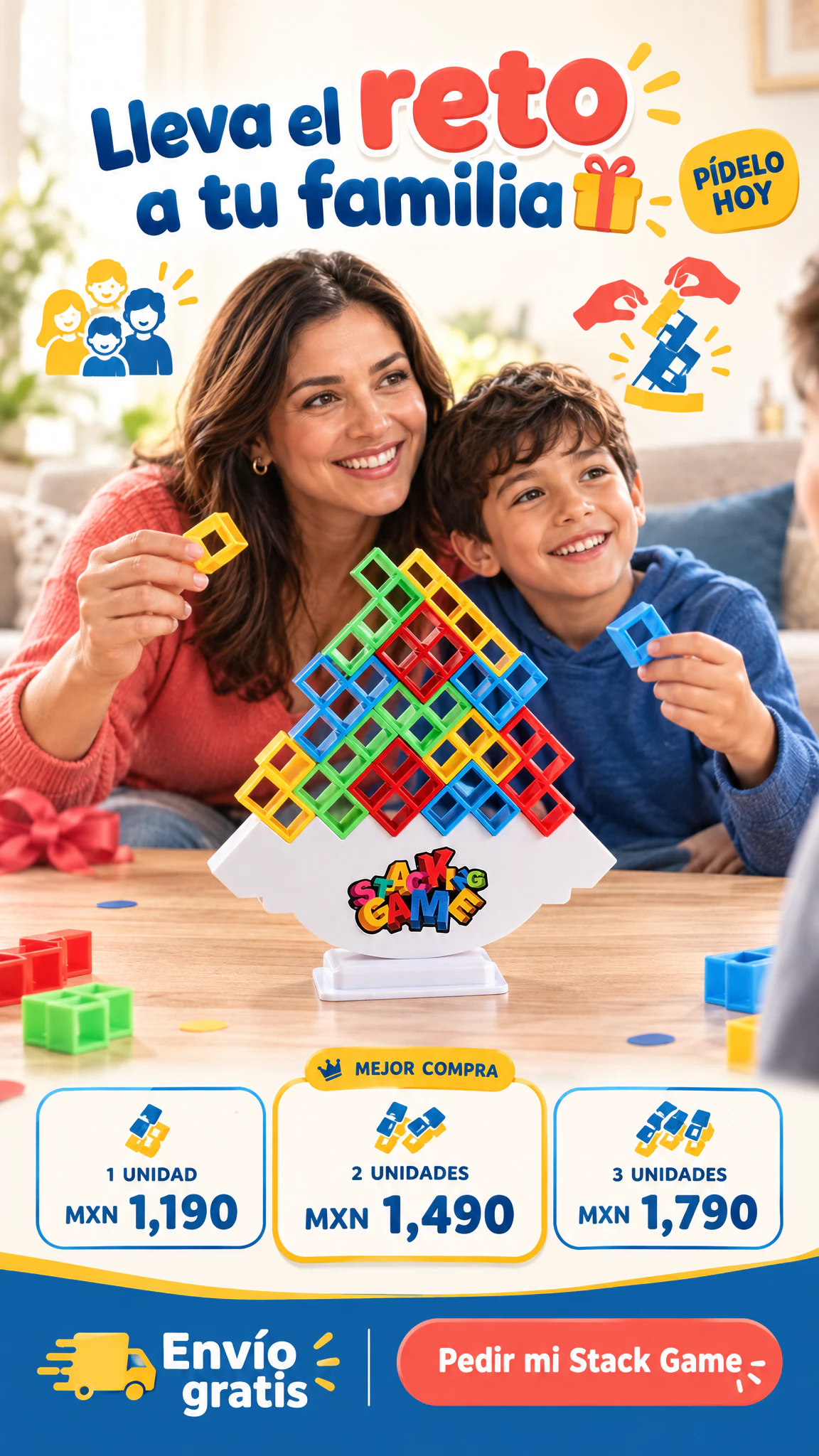 Juego de equilibrio Stack Game — Apila, reta y comparte diversión sin pantallas · Oferta