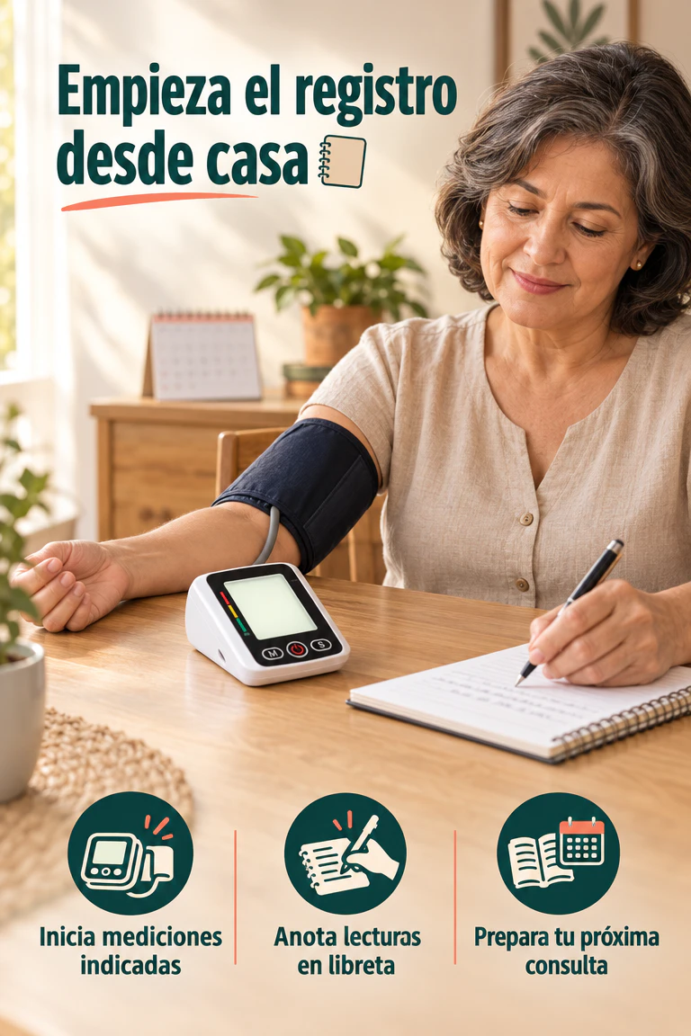Tensiómetro automático de brazo — Facilita el registro indicado desde casa, antes de tu consulta · Beneficios