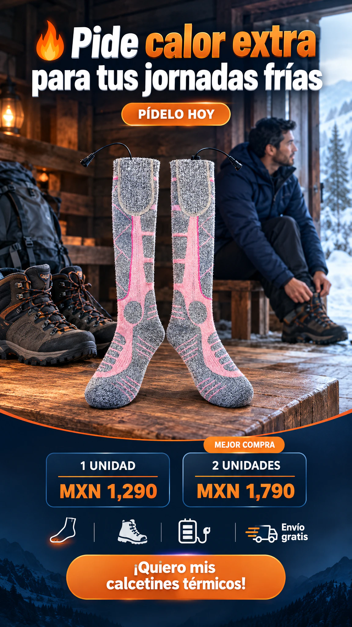 Calcetines Térmicos Eléctricos — Calor y comodidad para tus pies en días fríos · Oferta