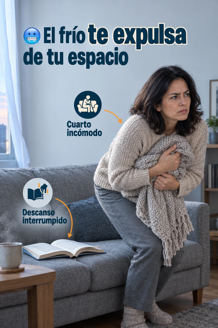 Calefactor mural compacto con control remoto — Lleva aire caliente dirigido a tu rincón favorito · Contexto del problema